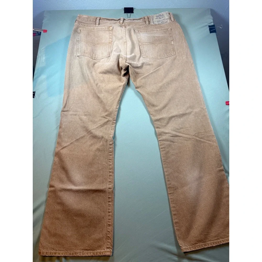 Polo Ralph Lauren Straight Jeans Mens 38 x 30 Brown Corduroy Chino Pants Jeans